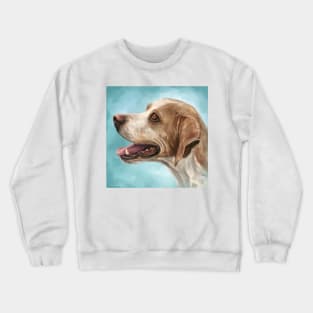 Painting of a Gorgeous Beagle Smiling with Its Tongue out Crewneck Sweatshirt